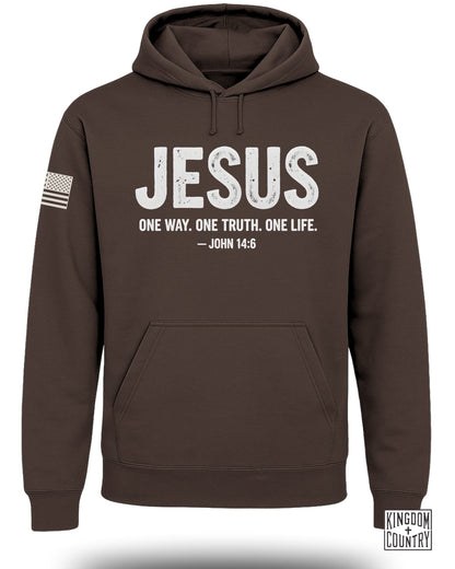 JESUS One Way One Truth One Life Hoodie