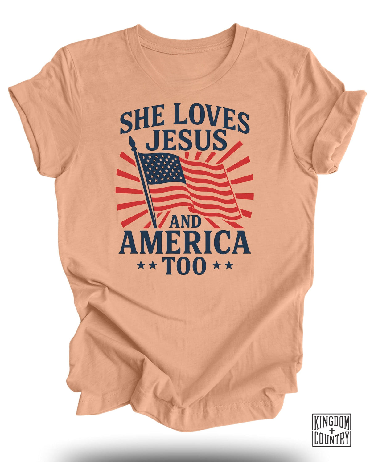 She Loves Jesus And America Too T-Shirt