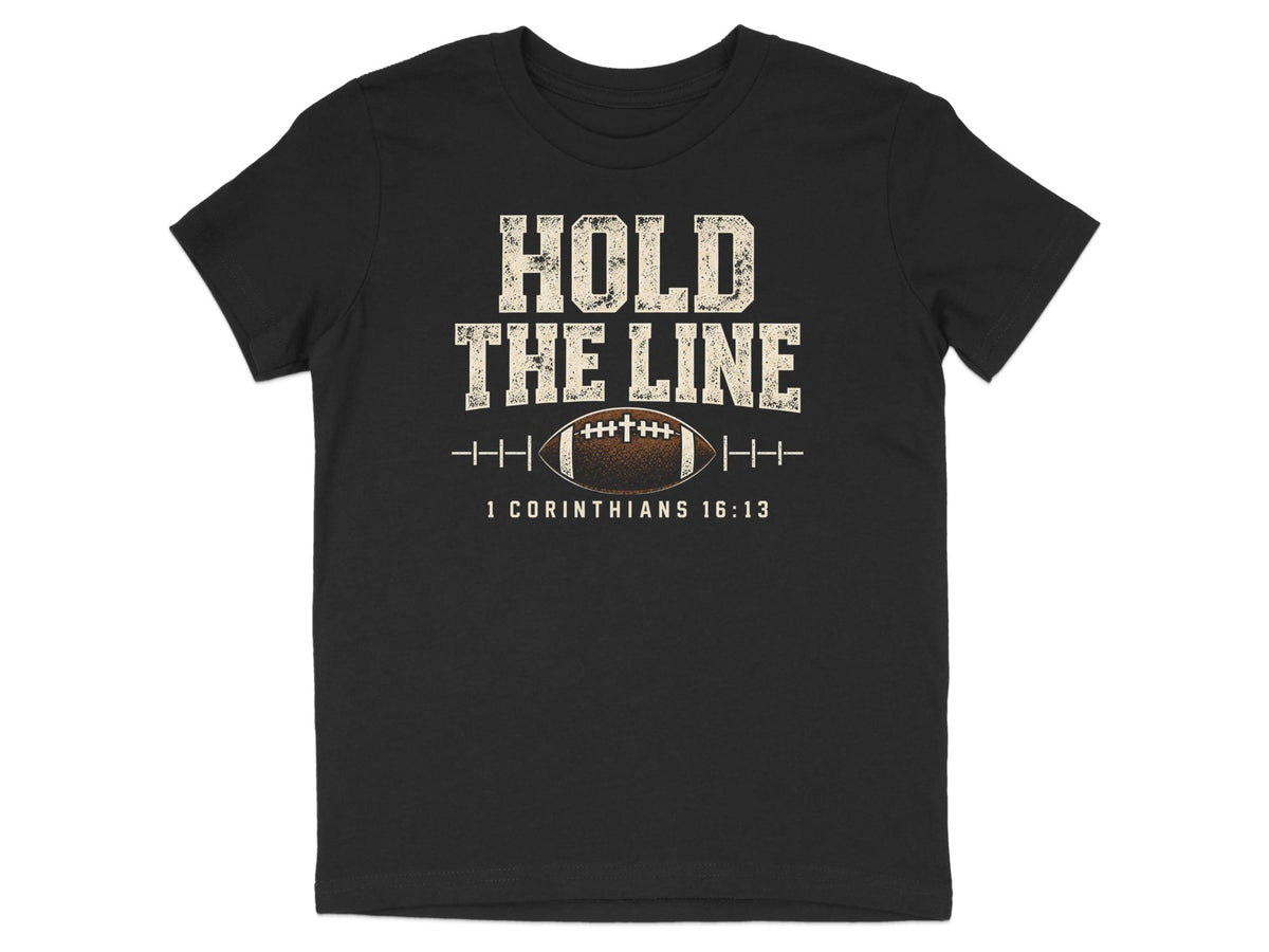 Hold The Line Football Youth T-Shirt