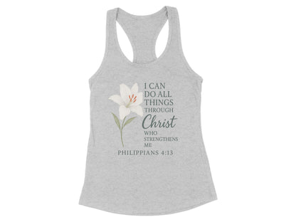 I Can Do All Things Through Christ Racerback Tank