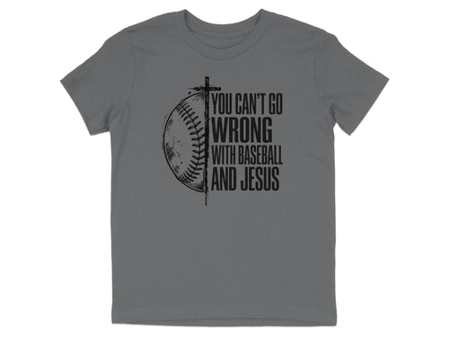 Baseball And Jesus Youth T-Shirt
