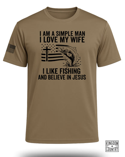 Simple Man Fishing & Faith Performance Shirt