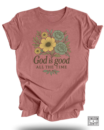 God Is Good Floral T-Shirt