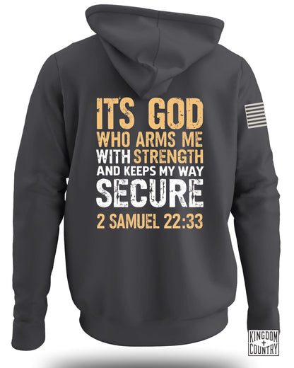 It's God Who Arms Me Hoodie