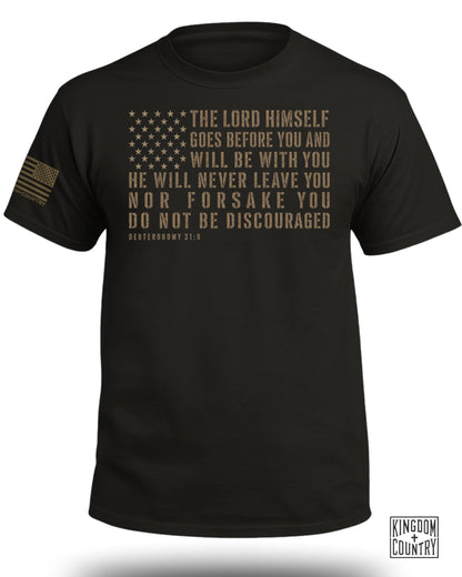 The Lord Himself Goes Before You Flag T-Shirt