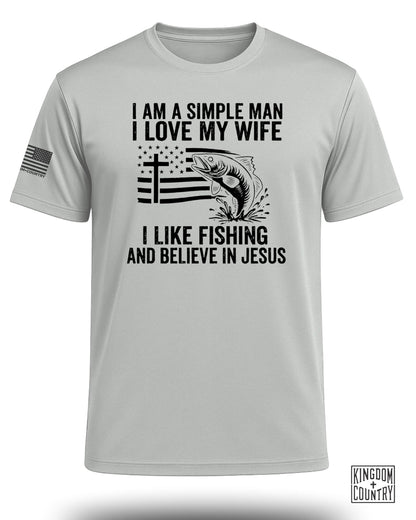 Simple Man Fishing & Faith Performance Shirt