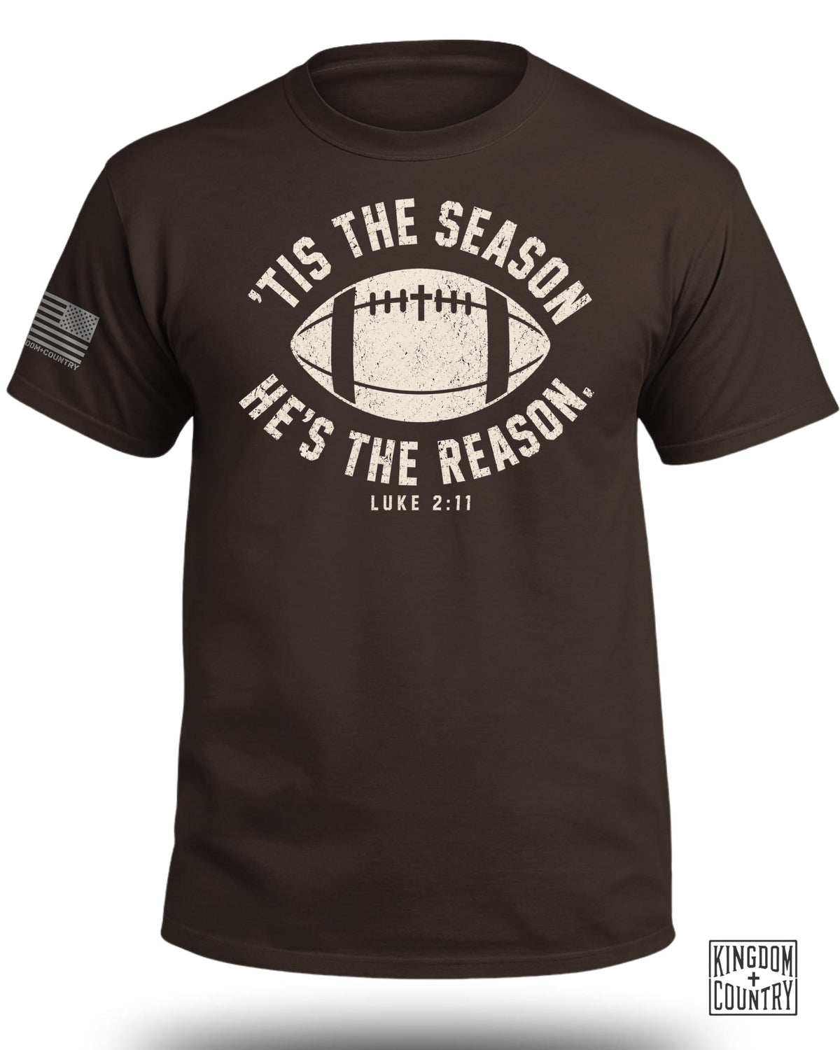 'Tis The Season He's The Reason - Football T-Shirt