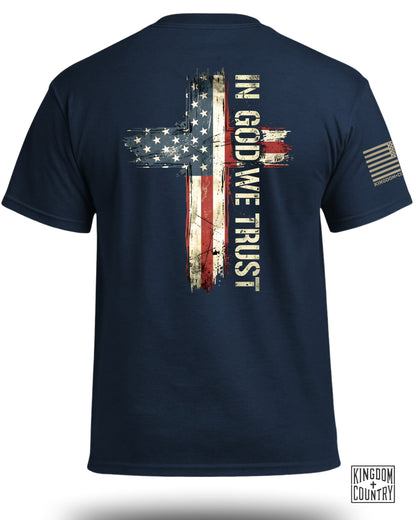 In God We Trust Distressed Flag T-Shirt