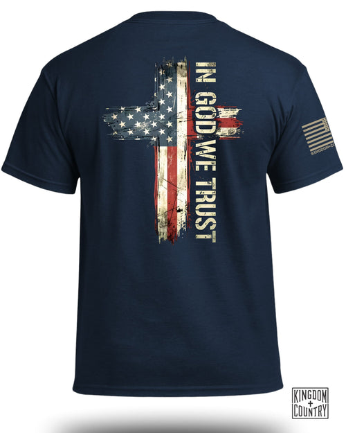 In God We Trust Distressed Flag T-Shirt