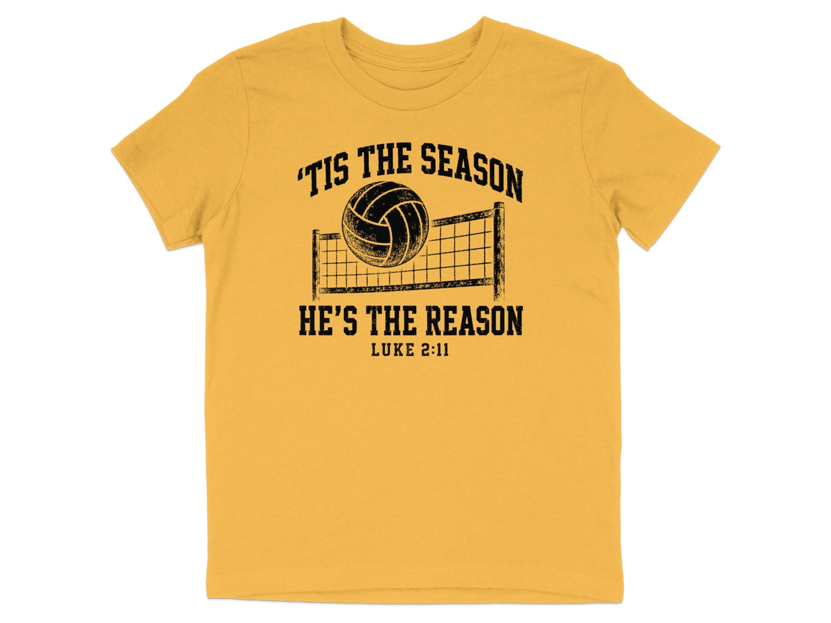 'Tis The Season He's The Reason - Volleyball Youth T-Shirt