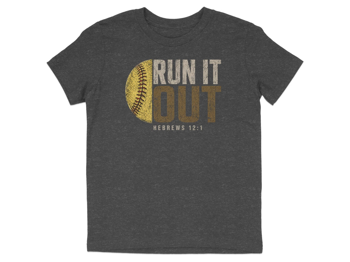 Run It Out Softball Youth T-Shirt
