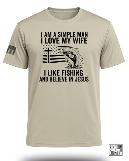 Simple Man Fishing & Faith Performance Shirt