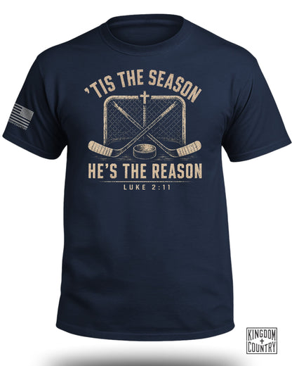 'Tis The Season He's The Reason - Hockey T-Shirt