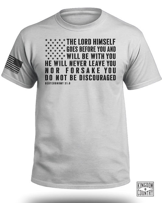 The Lord Himself Goes Before You Flag T-Shirt