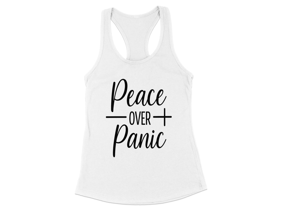Peace Over Panic Racerback Tank