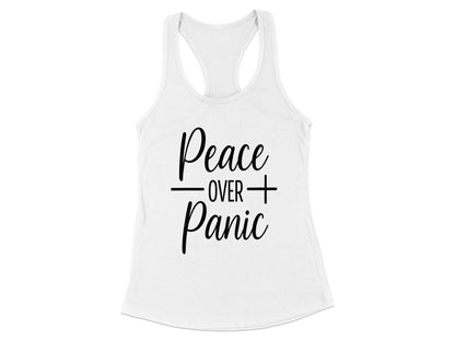 Peace Over Panic Racerback Tank