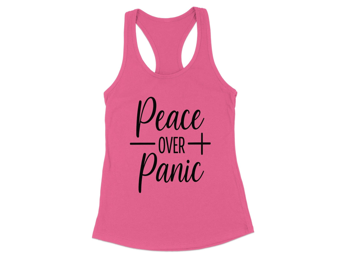 Peace Over Panic Racerback Tank