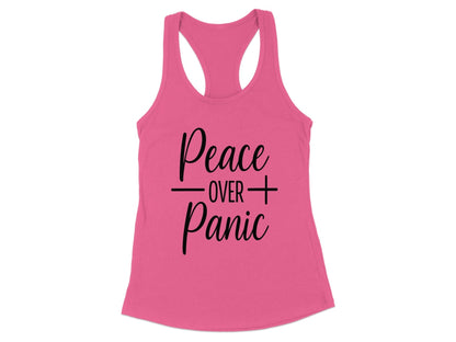Peace Over Panic Racerback Tank
