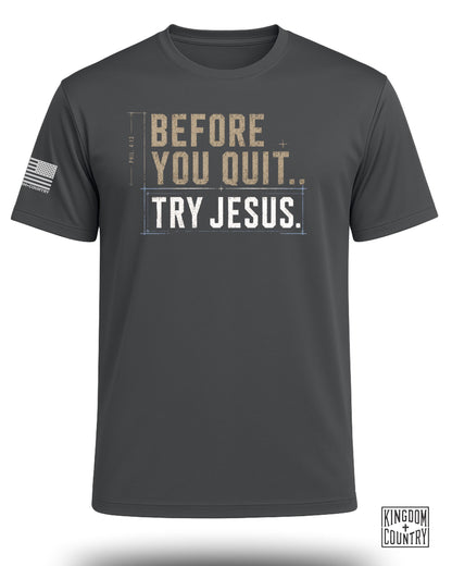 Try Jesus Blueprint Performance Shirt