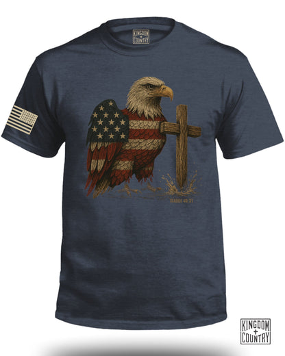 Patriotic Eagle Isaiah 40 31 T-Shirt