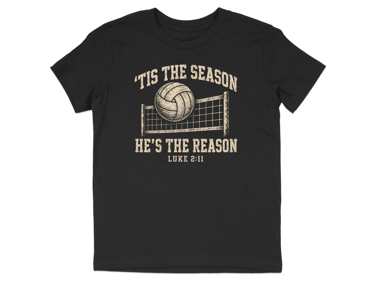 'Tis The Season He's The Reason - Volleyball Youth T-Shirt