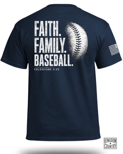 Faith Family Baseball T-Shirt