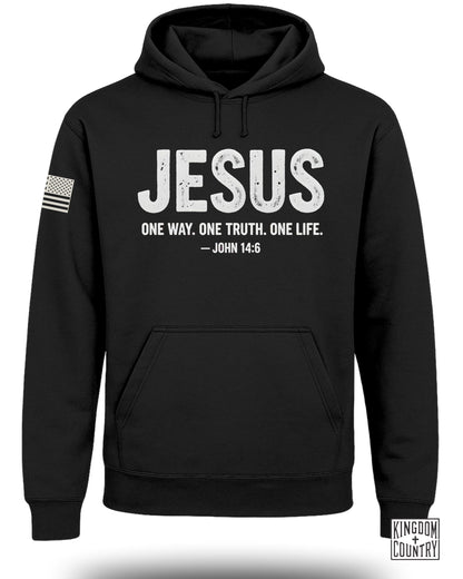 JESUS One Way One Truth One Life Hoodie