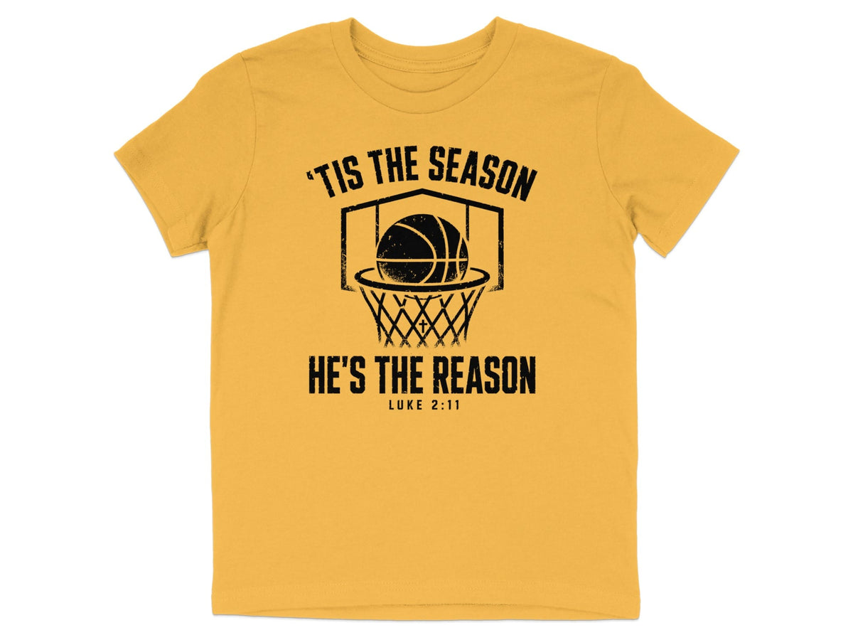 'Tis The Season He's The Reason - Basketball Youth T-Shirt