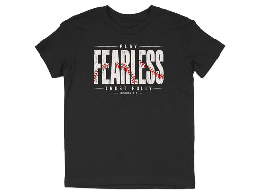Play Fearless Joshua 1:9 Baseball T-Shirt