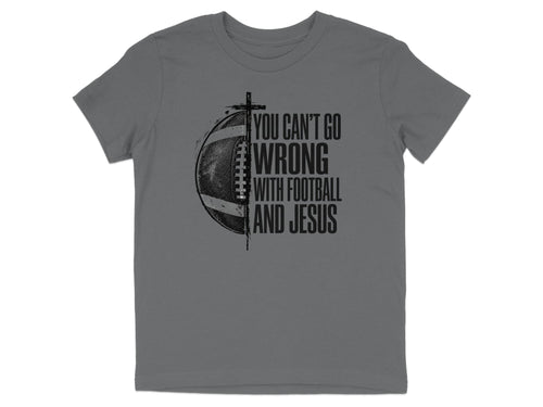 Football And Jesus Youth T-Shirt
