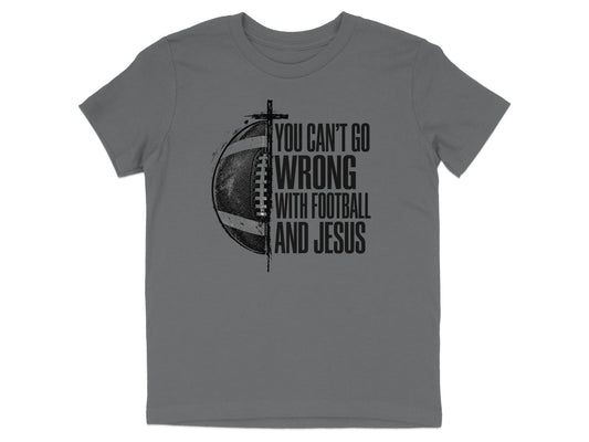 Football And Jesus Youth T-Shirt