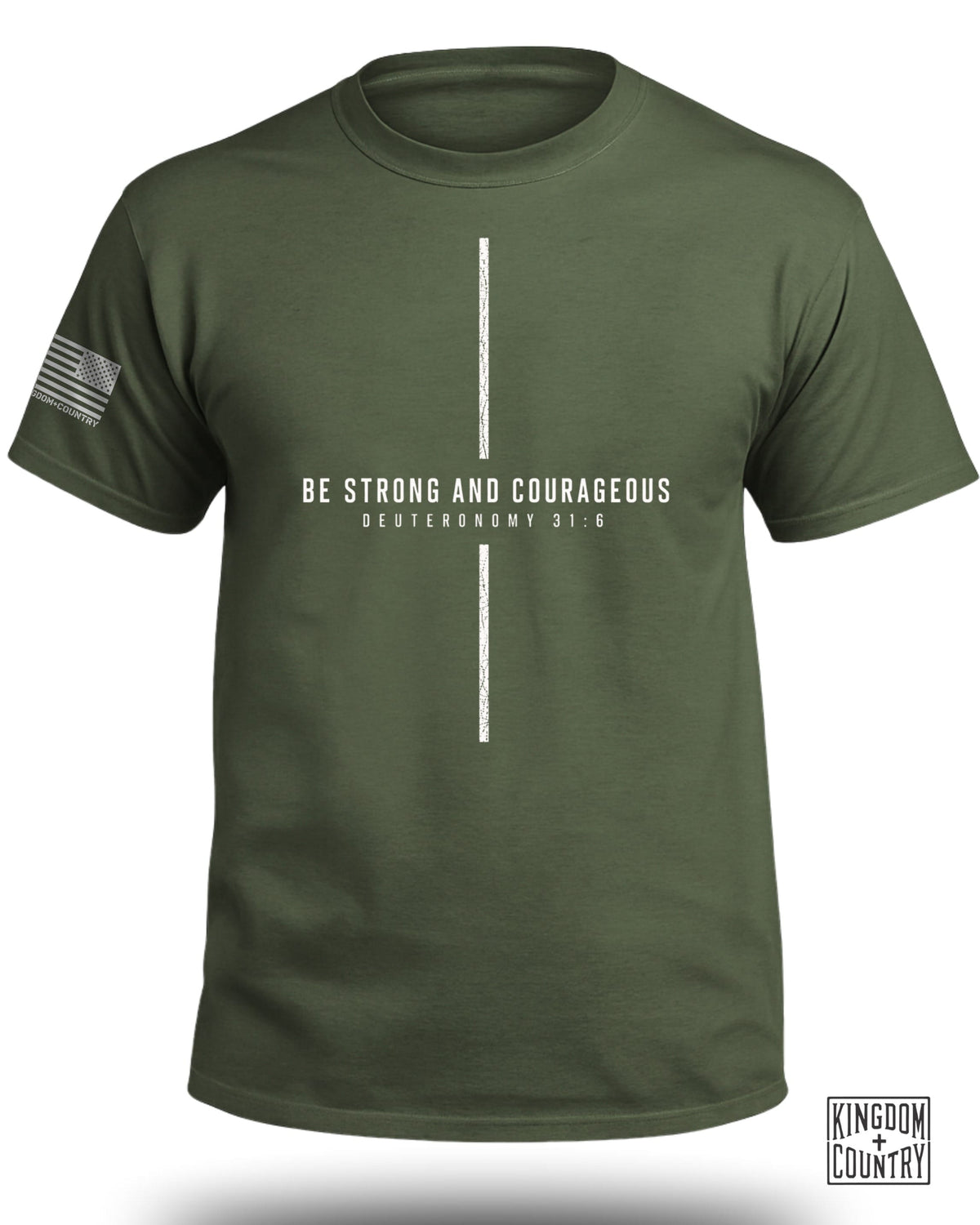 Be Strong and Courageous Cross T-Shirt