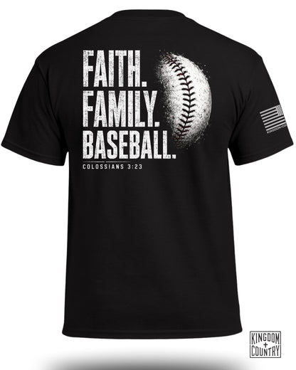 Faith Family Baseball T-Shirt