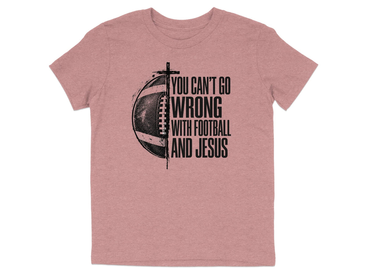 Football And Jesus Youth T-Shirt