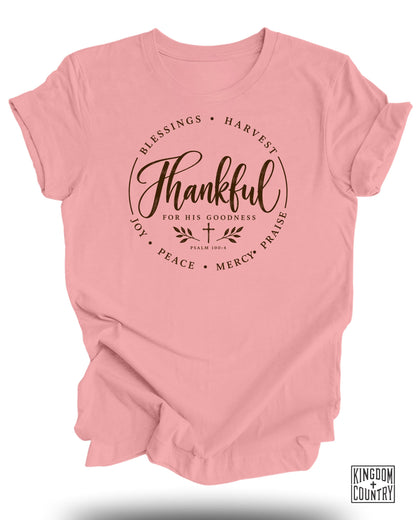 Thankful For His Goodness T-Shirt