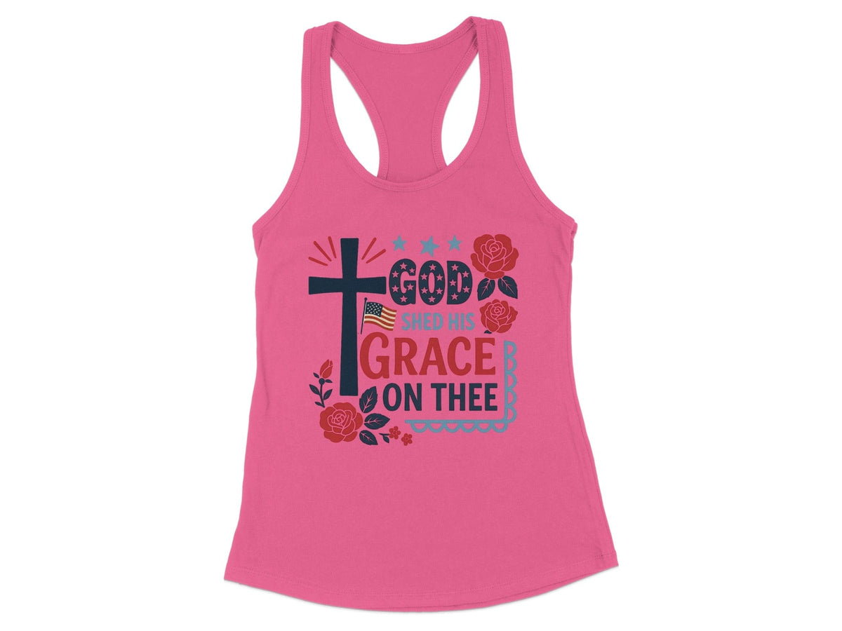 God Shed His Grace Racerback Tank Top