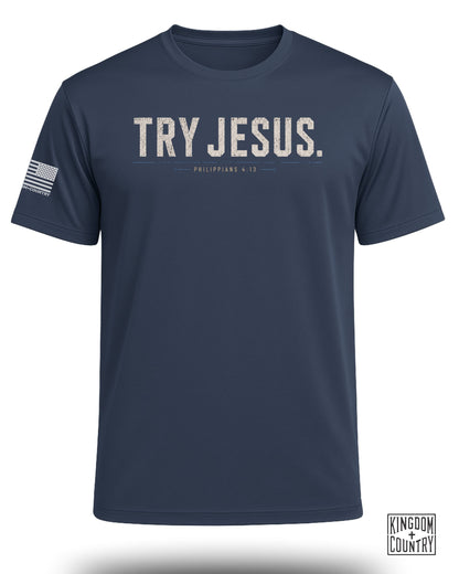 Try Jesus Philippians 4:13 Performance Shirt