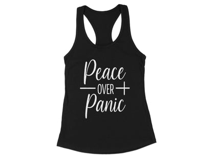 Peace Over Panic Racerback Tank