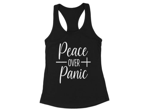 Peace Over Panic Racerback Tank