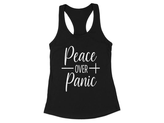 Peace Over Panic Racerback Tank