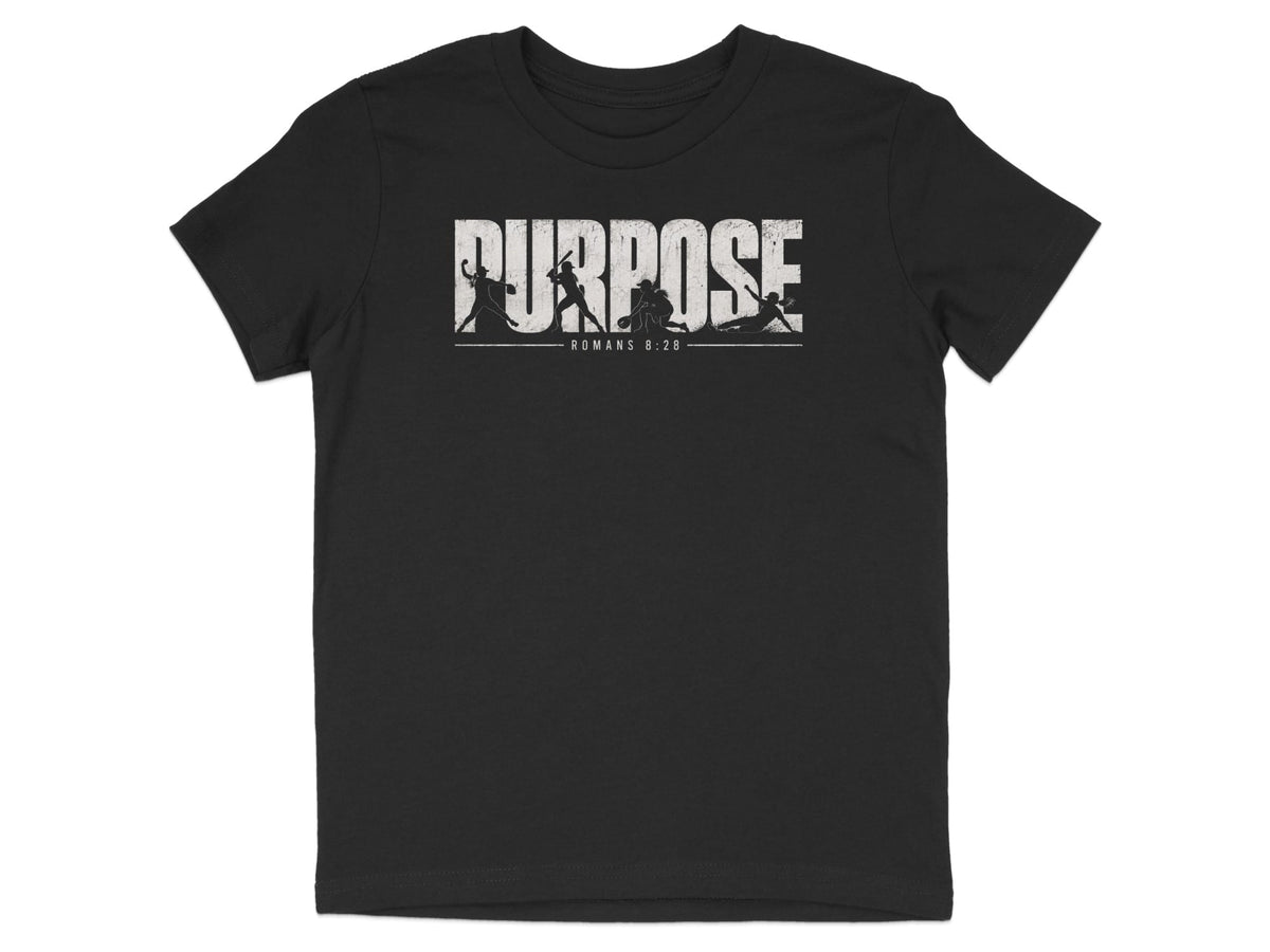 Romans 8:28 Softball Youth T-Shirt