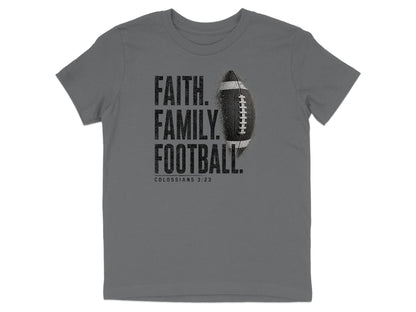 Faith Family Football Youth T-Shirt
