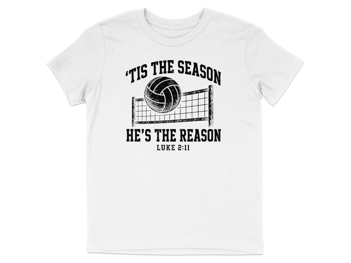 'Tis The Season He's The Reason - Volleyball Youth T-Shirt