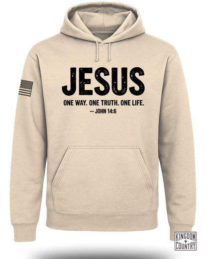 JESUS One Way One Truth One Life Hoodie