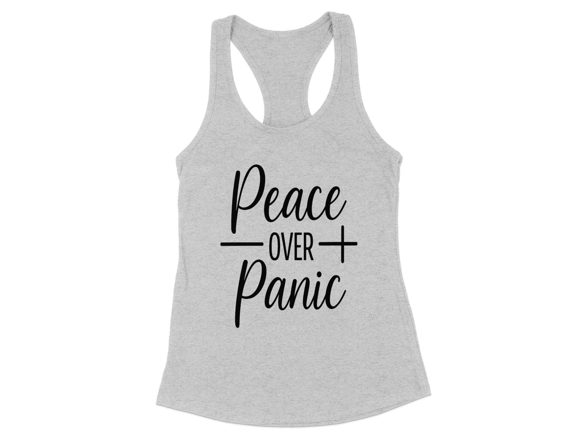 Peace Over Panic Racerback Tank