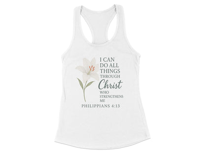 I Can Do All Things Through Christ Racerback Tank