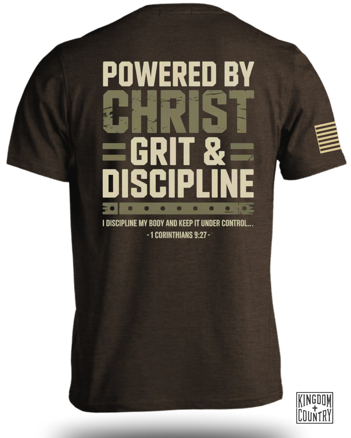 Powered By Christ, Grit & Discipline T-Shirt