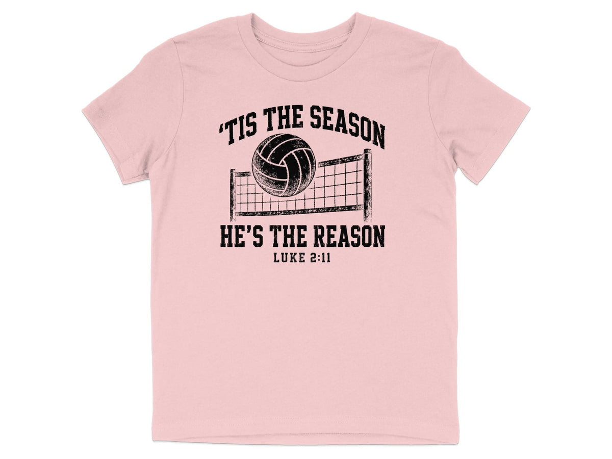 'Tis The Season He's The Reason - Volleyball Youth T-Shirt