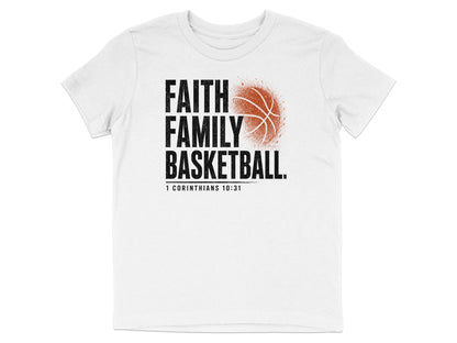 Faith Family Basketball Youth T-Shirt