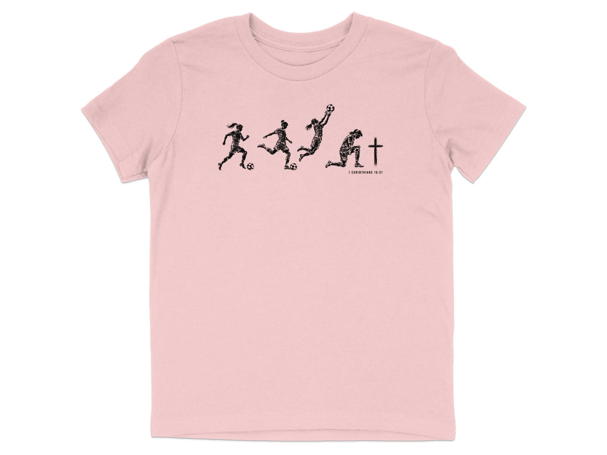 Girls Soccer Faith Journey Youth T-Shirt